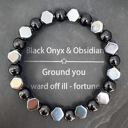 Positive Energy Intention Bracelet Black Obsidian Bracelet