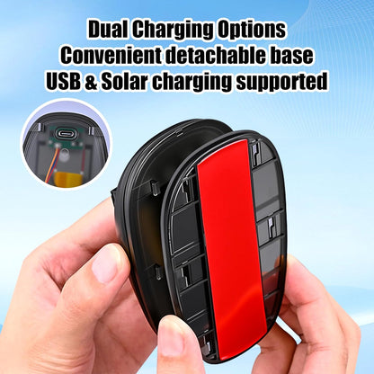 2PCS Solar-Powered Cab Lights for Trucks & SUVs | No-Drill Strobe Light with Remote Control & Vibration