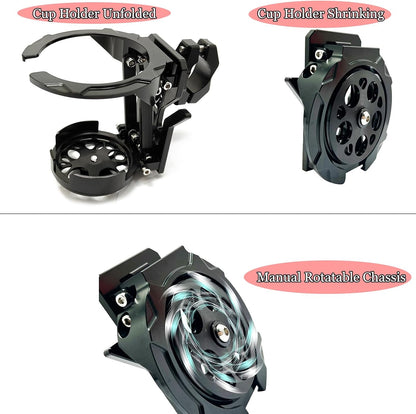 2PCS Bike Water Holder, Rotating Foldable Adjustable Folding