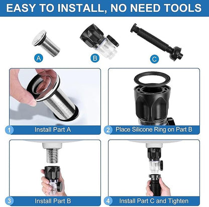 Sink Drain Pipe, Expandable Flexible Kitchen Sink Drain Pipe P Trap Kitchen Sink for Bathroom Kitchen 1‑1/4 in