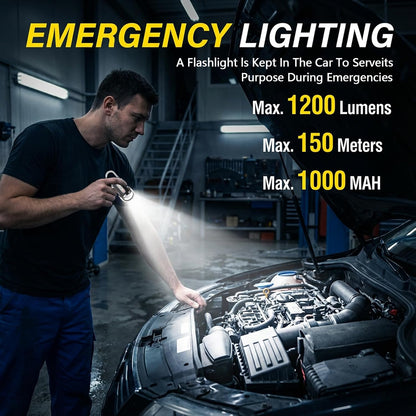 2PCS Keychain Flashlights Rechargeable, COB 800 Lumens EDC Mini Flashlights