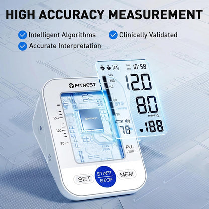 Blood Pressure Monitor, Automatic Digital Upper Arm BP Machine for Home Use