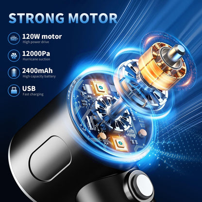 3-in-1 Compressed Air Duster, Keyboard Vacuum Cleaner, 12000PA Cordless Handheld Mini Vacuum