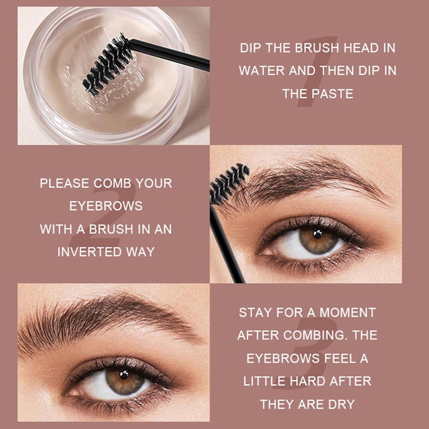 3D Matte Eyebrow Cream Long Lasting Waterproof and Enhancers Eyebrow Soft Smooth