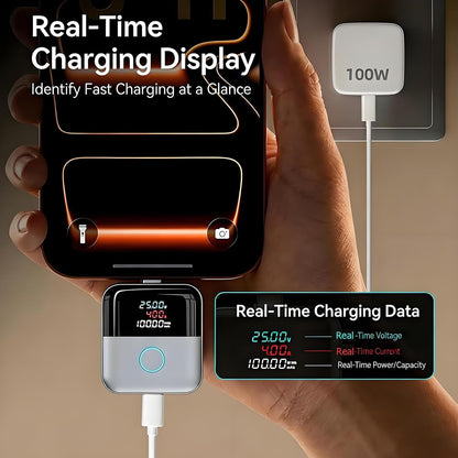 140W Smart Auto Stop Charging Adapter, Type C Fast Charger with LCD Display