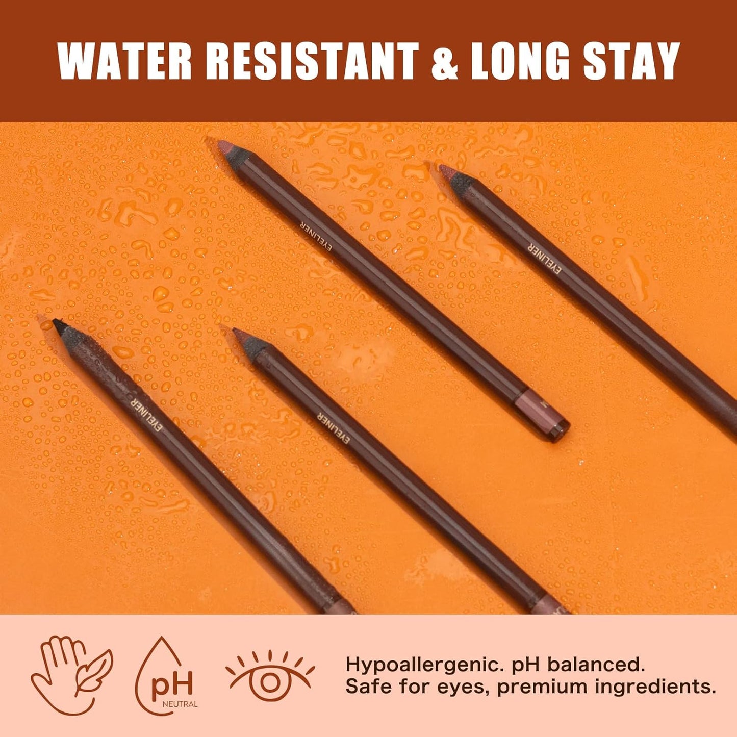 7 Pcs Waterproof Gel Eyeliner Pencil Set