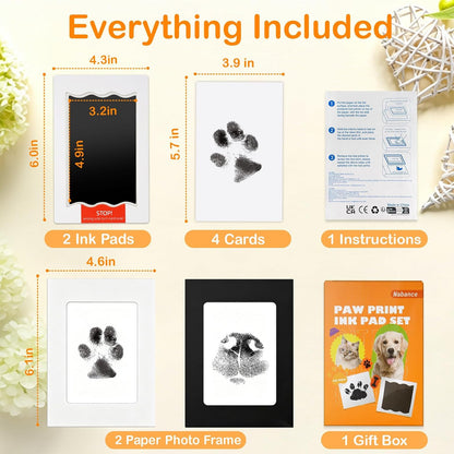 Paw Print Kit for Dogs & Cats, Inkless Pet Paw & Nose Print