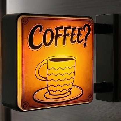 LED Coffee Corner Light Sign Fridge Magnet