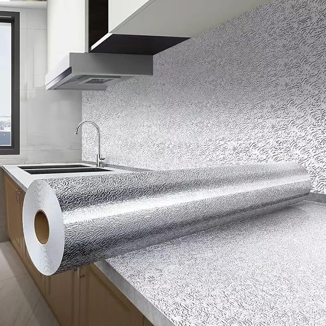 Peel and Stick Wallpaper, Waterproof Contact Paper for Kitchen Countertops Cabinets,  Easy Clean