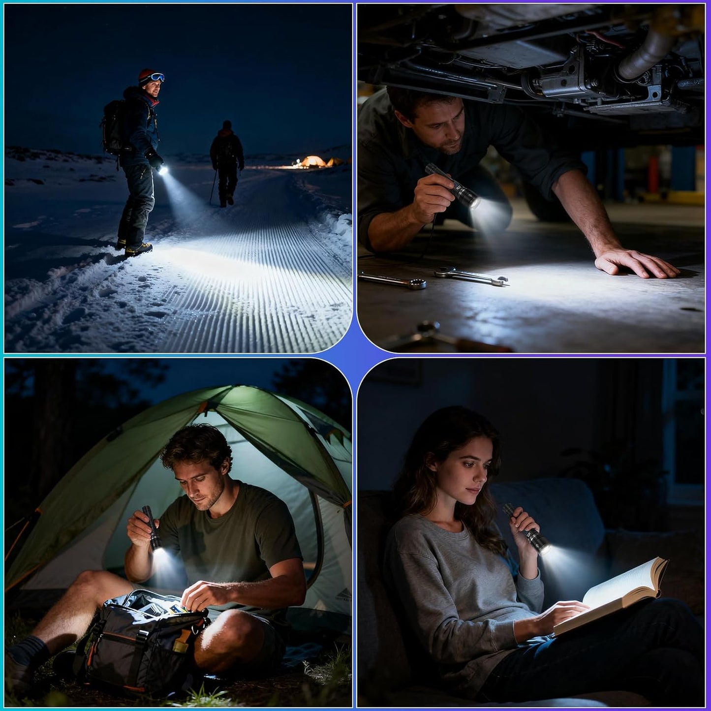 Rechargeable Flashlights High Lumens, 5Modes Super Bright Rechargeable