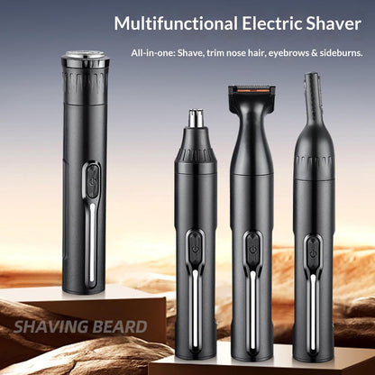 4-in-1 Men's Multifunctional Electric Shaver and Nose Hair Trimmer