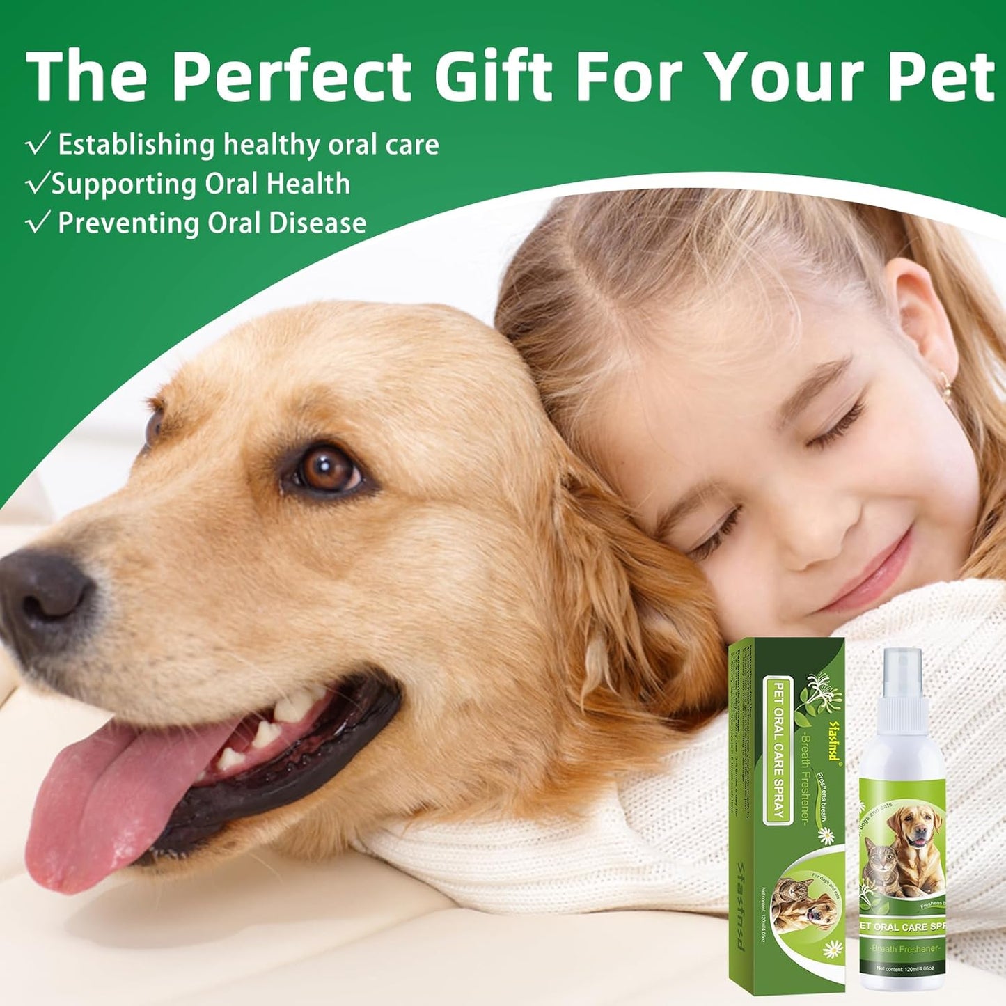 Pet Oral Spray, Oral Hygiene Spray for Dogs and Cats