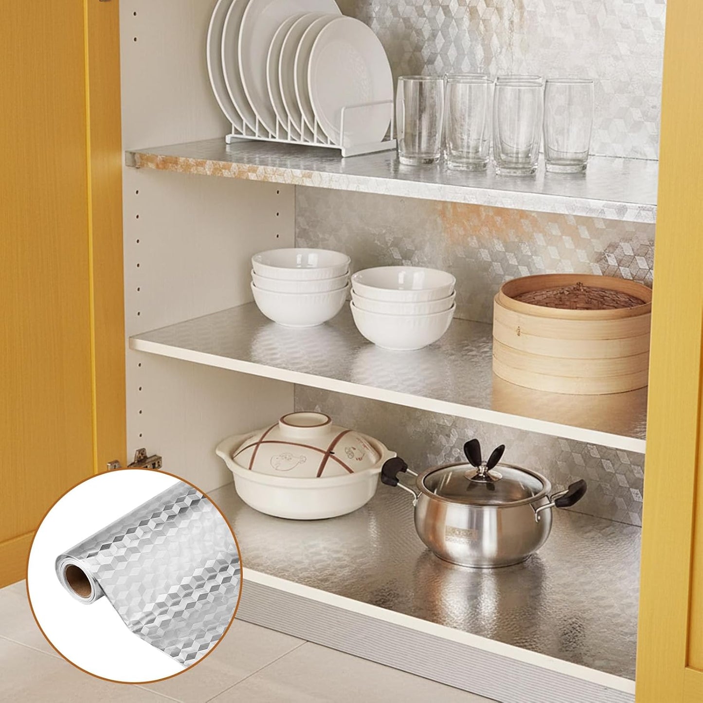 Peel and Stick Wallpaper, Waterproof Contact Paper for Kitchen Countertops Cabinets,  Easy Clean