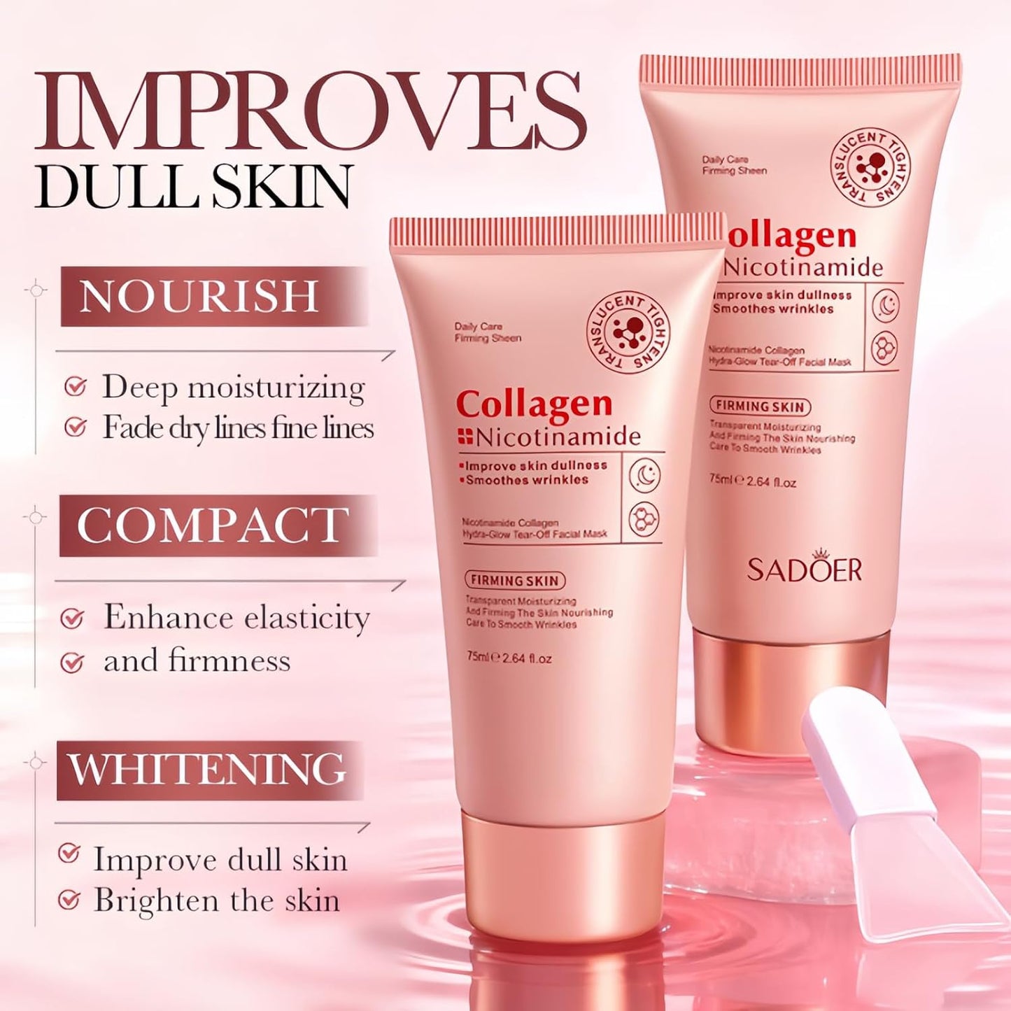 Peel Off Mask, Hydrate, Brighten Complexion, Improves Dullness, 75ml
