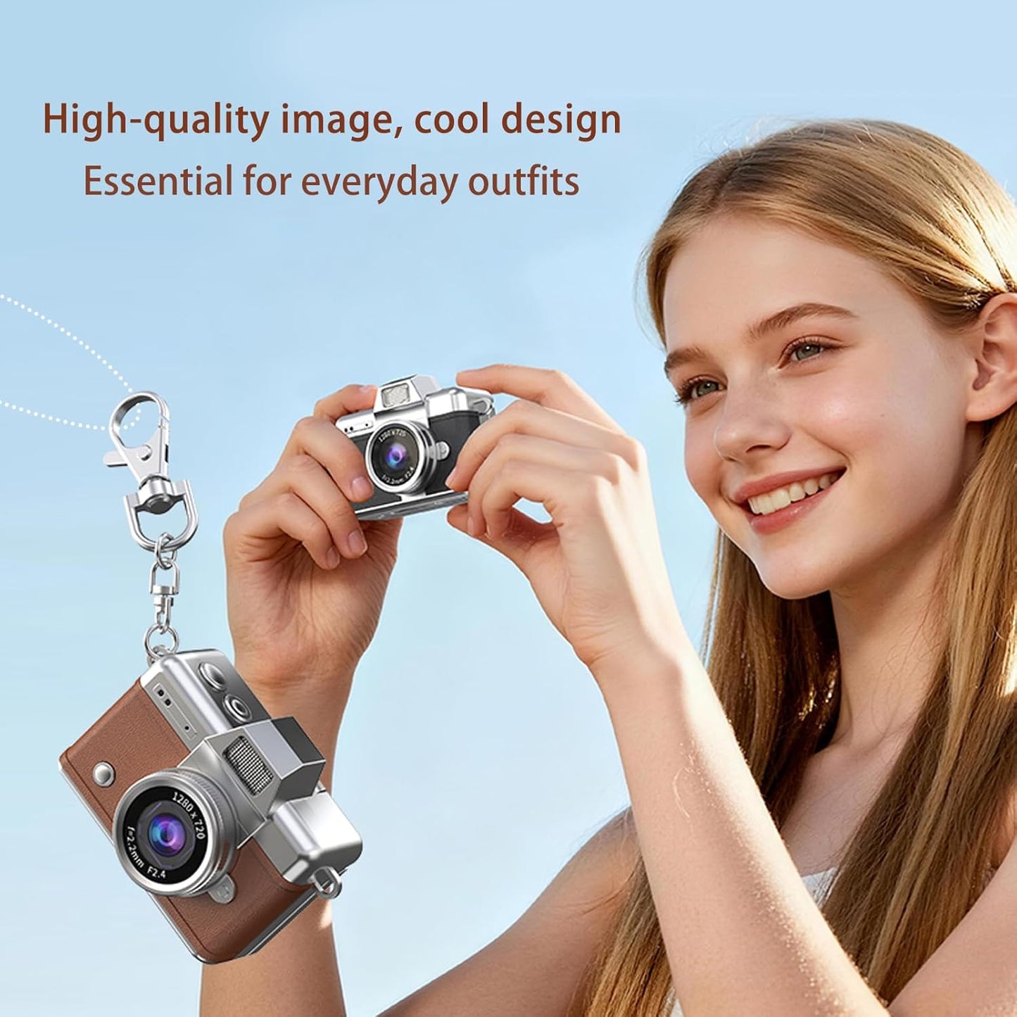 Mini Keychain Camera, 1080P Portable Digital Camera