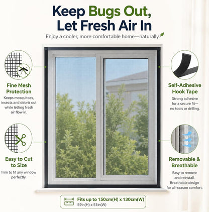Magic Self-Adhesive Window Mosquito Net
