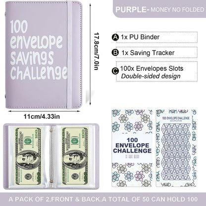 100 Days Money Saving Challenge Coin Envelope Budget Book, Good Habit of Saving Money