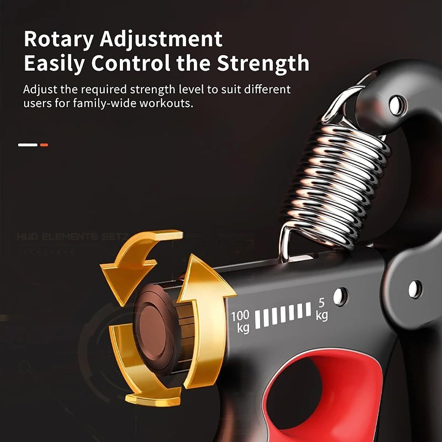 Hand Gripper Grip Strength Trainer with Adjustable Resistance & Automatic Counter