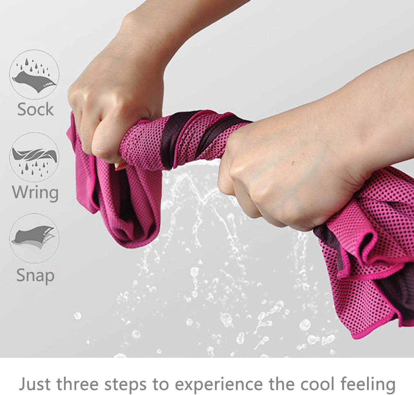 2 Pack Cooling Towel ( with Storage box), Soft Breathable Chilly Towel, Ice Towel
