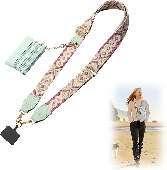 Cell Phone Lanyard Crossbody,Adjustable Cell Phone Strap with Wallet
