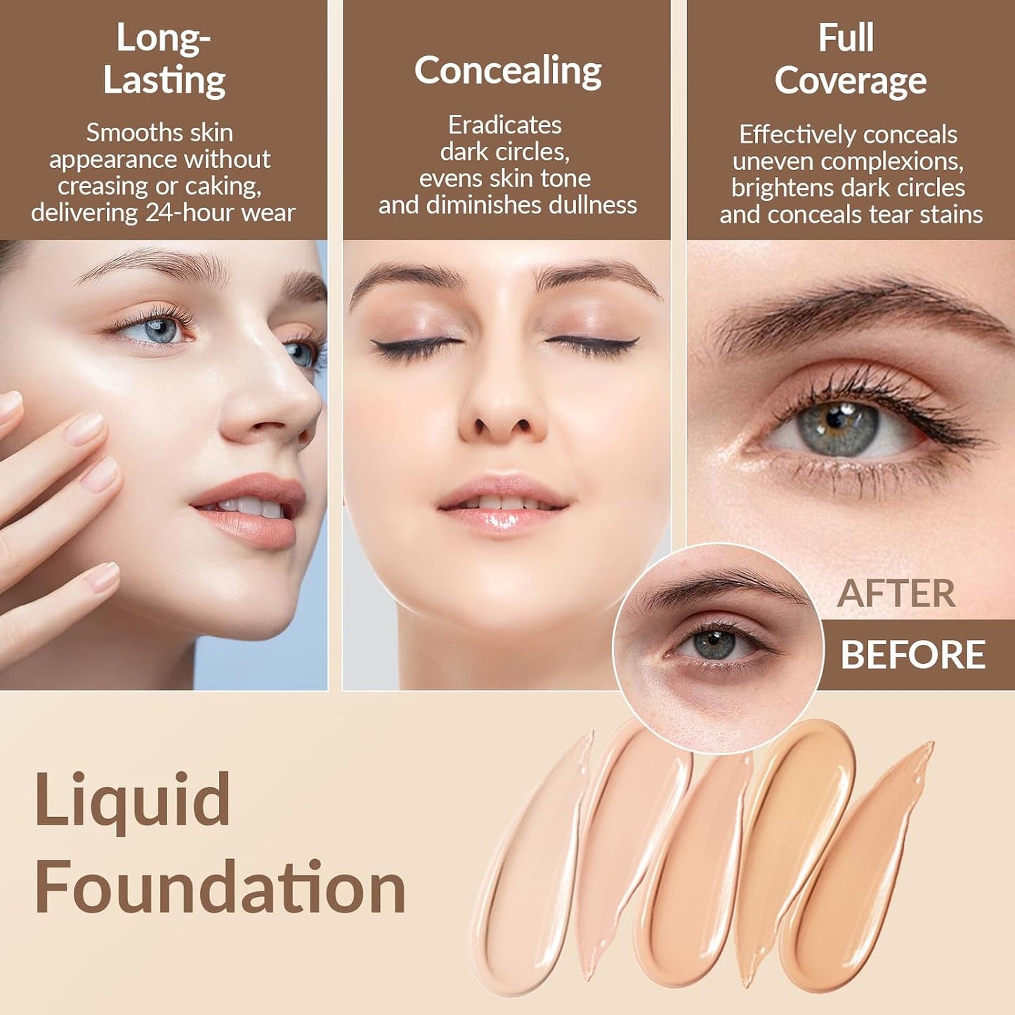 Hydrating Concealer — High coverage; contains hyaluronic acid and niacinamide.