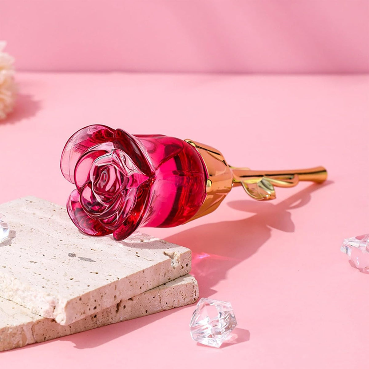 Elegant Women's Rose Pattern Perfume, Floral Rose Scent