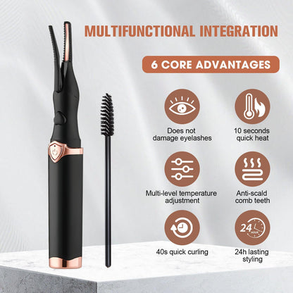 Heated Eyelash Curler, Mini Electric Eyelash Curler
