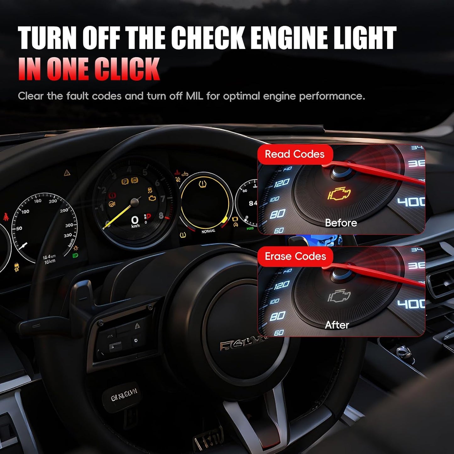 OBD2 Code Reader Enhanced OBD2 Scanner, Car Diagnostic Tool for EOBD Cars