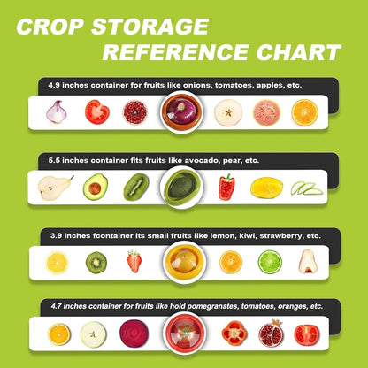 4Pcs Fresh Food Storage Containers – Reusable Produce Keepers for Avocados, Onions, Tomatoes & Garlic
