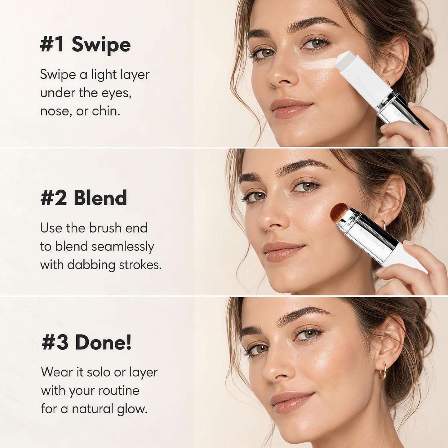 4-in-1 Dual-Ended Color-Changing Natural Longwear Foundation Stick