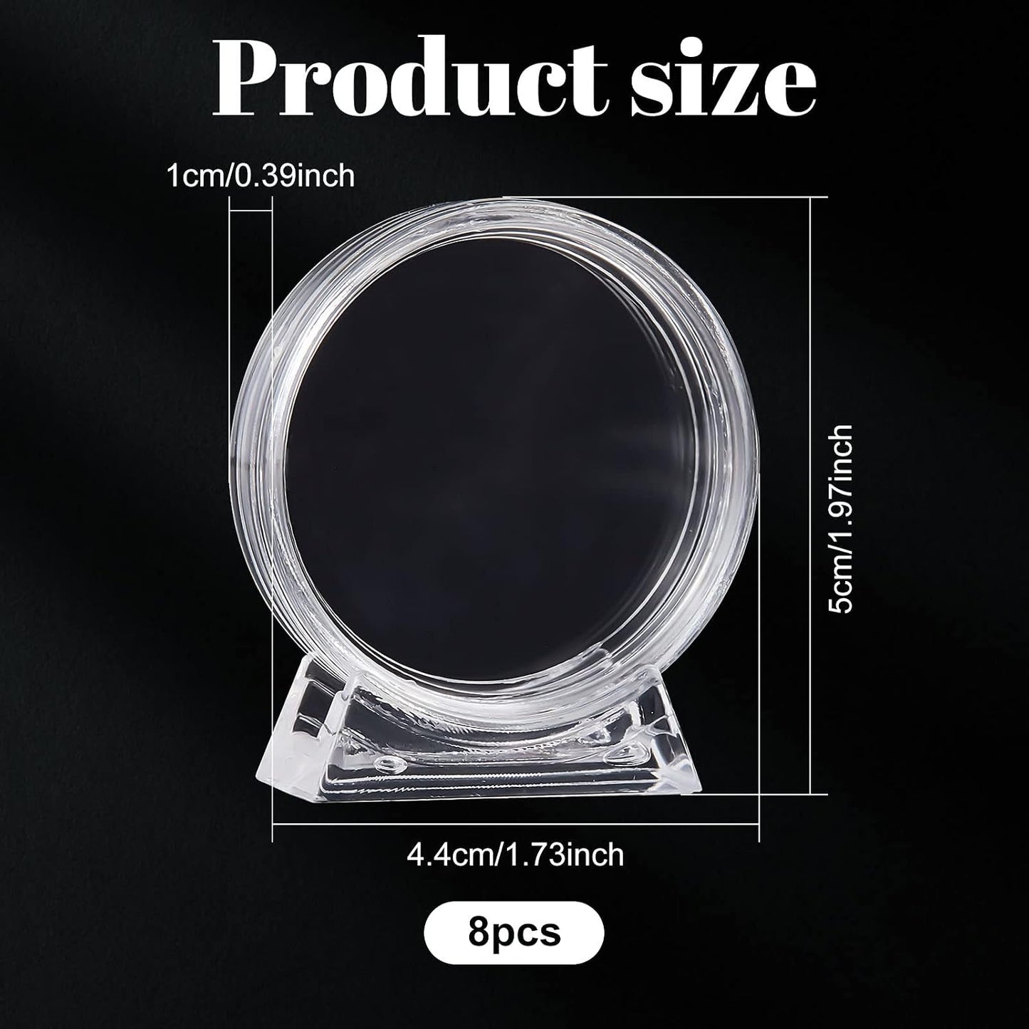 10pcs Transparent Challenge Coin Display Holders with Stands