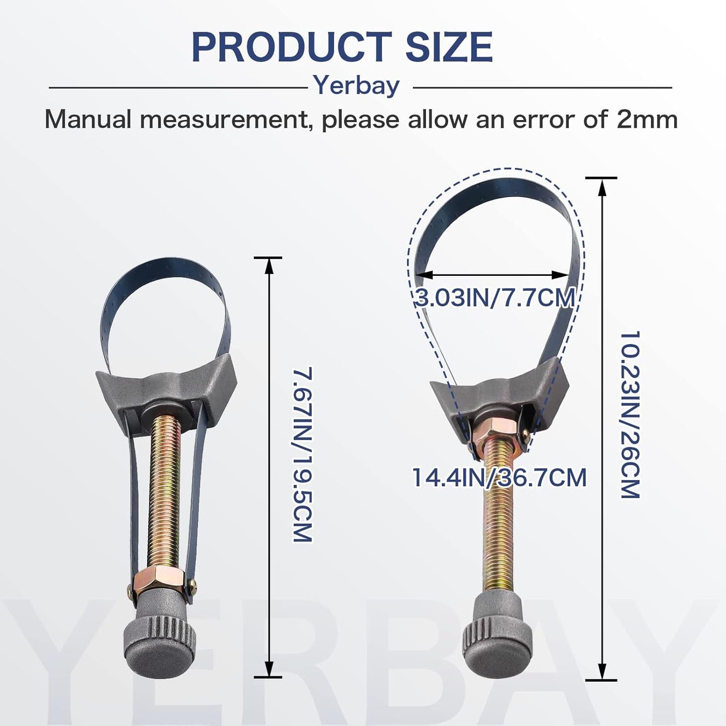 Oil Filter Strap Wrench Removal Tool – Auto Car Adjustable 60–120mm Diameter