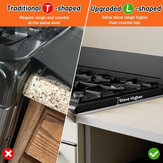 Stainless Steel Stove Gap Covers, Gap Filler, 13.8" to 27.5"