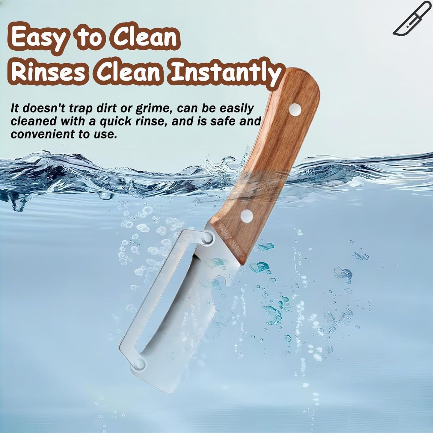 2Pcs Multifunctional Vegetable Peeler with Wooden Handle and Bottle Opener