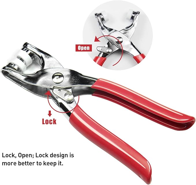 100 Sets Craftsmanship DIY Metal Snaps Buttons with Fastener Pliers Press Tool Kit for Sewing and Crafting