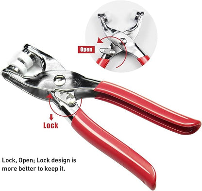 100 Sets Craftsmanship DIY Metal Snaps Buttons with Fastener Pliers Press Tool Kit for Sewing and Crafting