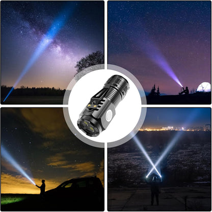 Ultra Bright Flashlight Portable Rechargeable LED Torch, Waterproof Pocket Torch for Outdoor