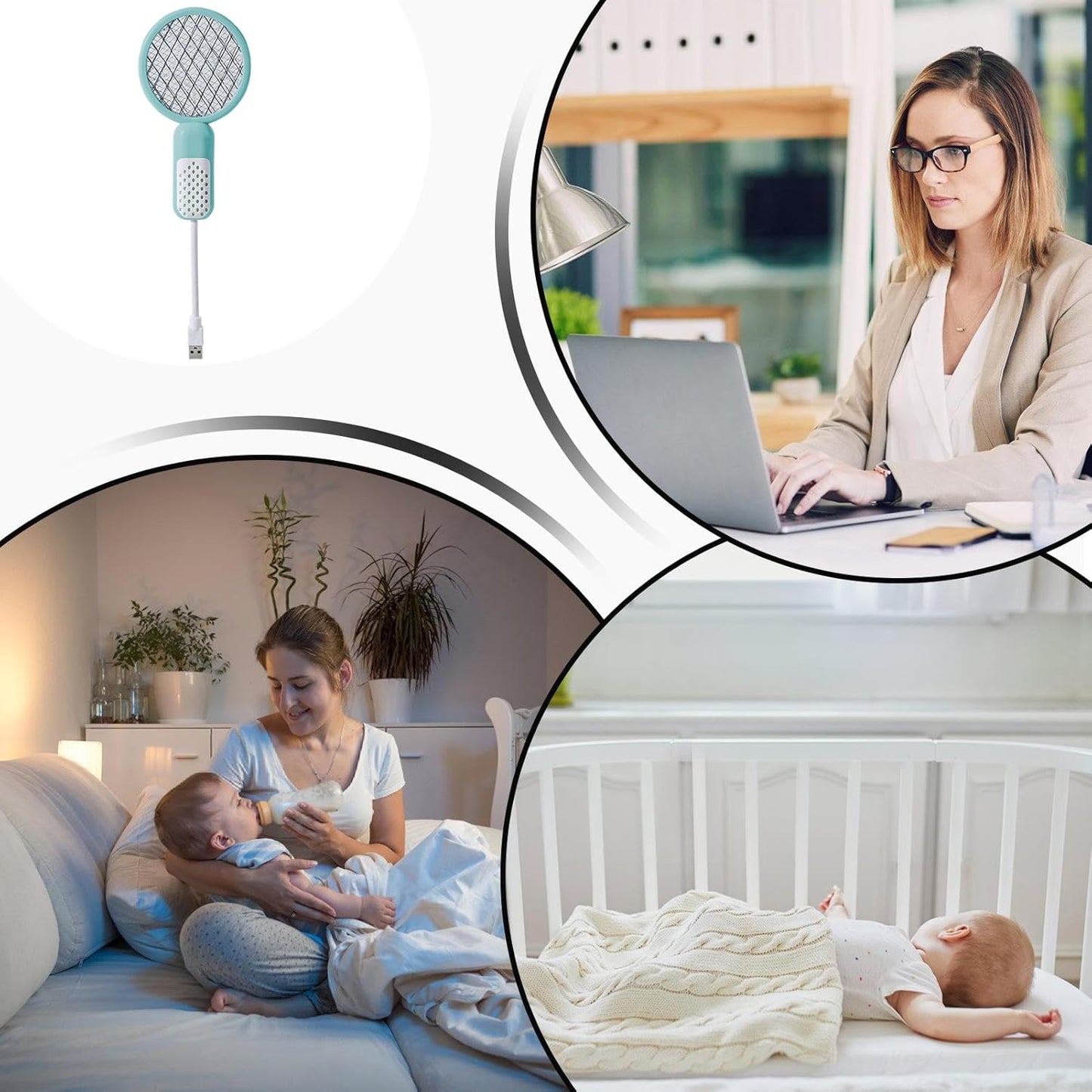 Trap Lamp for Indoor,Fly Attractant Zapping Machine - Portable Long Lasting Quiet Rechargeable Zapper
