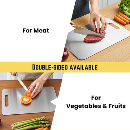 304 Stainless Steel Cutting Board for Kitchen, Non Toxic Cutting Boards 11.8x7.9inch