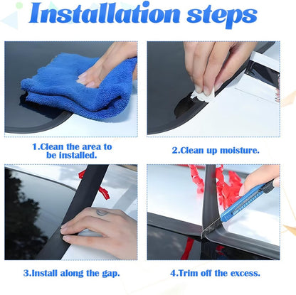 9.8 Ft T Shape Sunroof Sealing Strip Windshield Rubber Seal Car