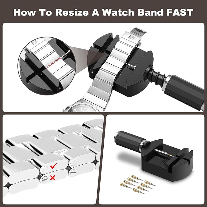 Watch Link Removal Tool Kit, Watch Band Strap Chain Pin Remover Repair Tool Kit