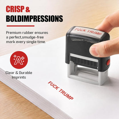 Self-Inking Red Ink "F*k Trump" Stamp
