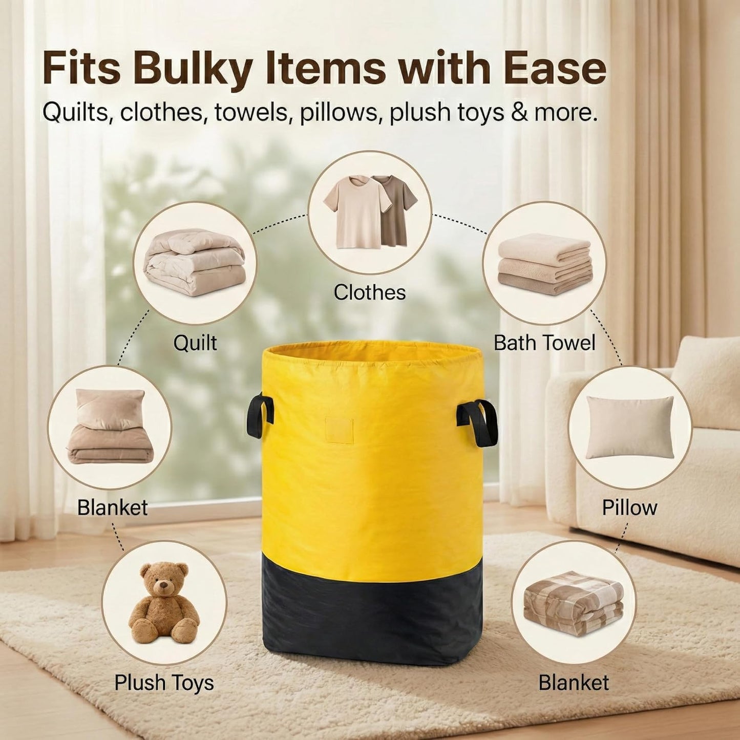 Heavy Duty Moving Bags with Handles, Extra Large Woven Storage Totes
