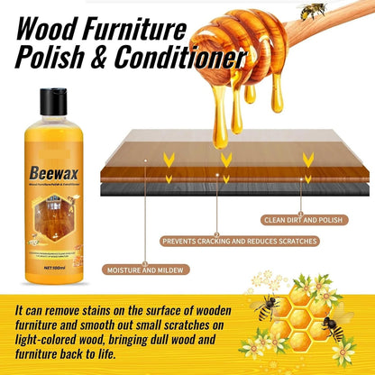 Beeswax Wood Furniture Polish & Conditioner - Natural Oil for Furniture Care