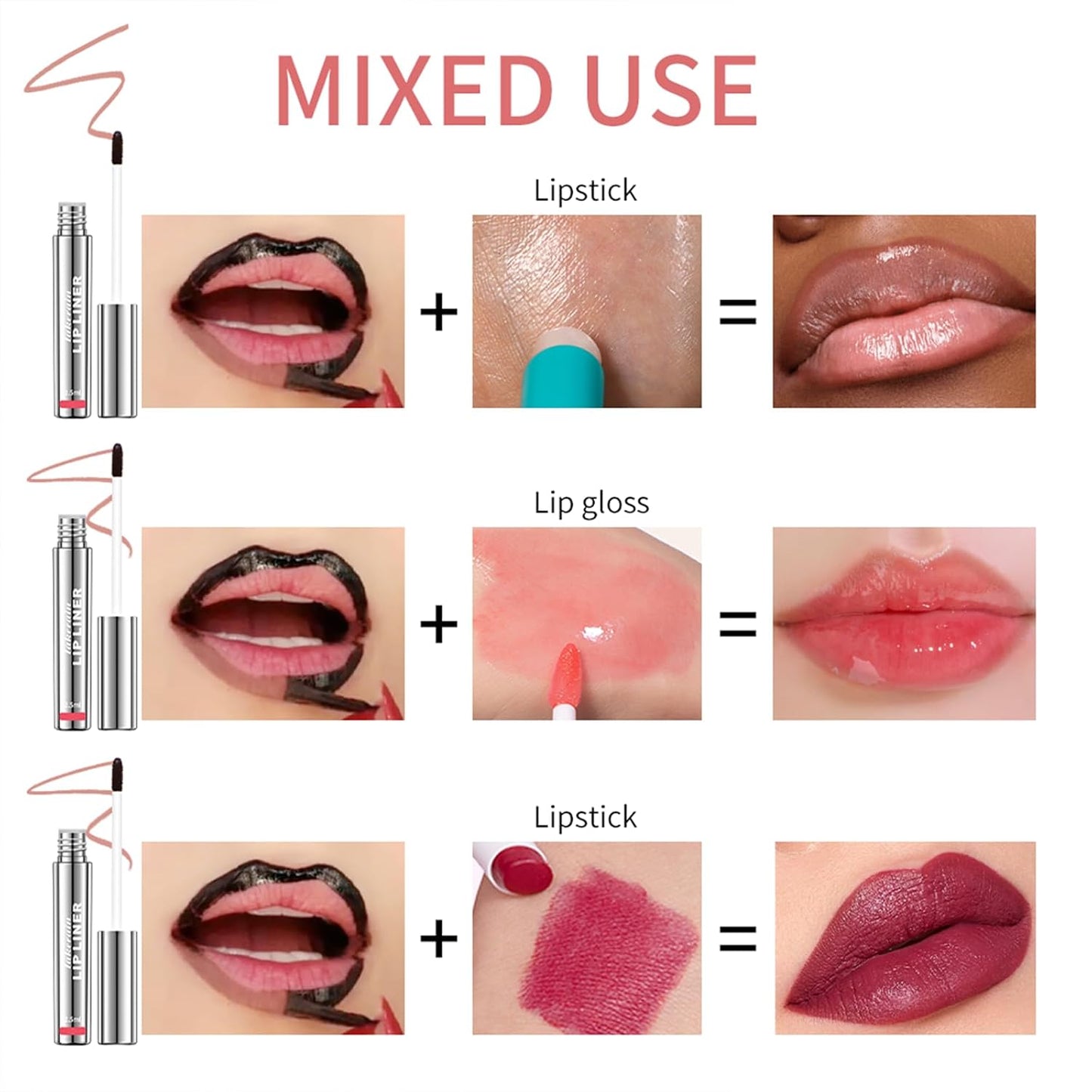 4 PCS/set Peel Off Matte Lip Liner, Transfer-proof Lip Stain