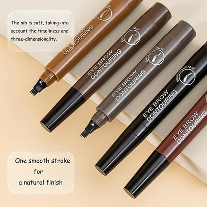 5Pcs 4D Eyebrow Contouring Pencil, Magical Precise Waterproof Brow Pen, 24 Hours Long Lasting