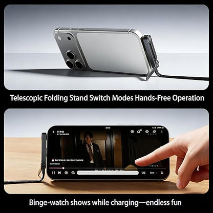 1.5M Sideways Phone Charger, 240W Fast Charging Cable, Invisible Stand Charging Cable