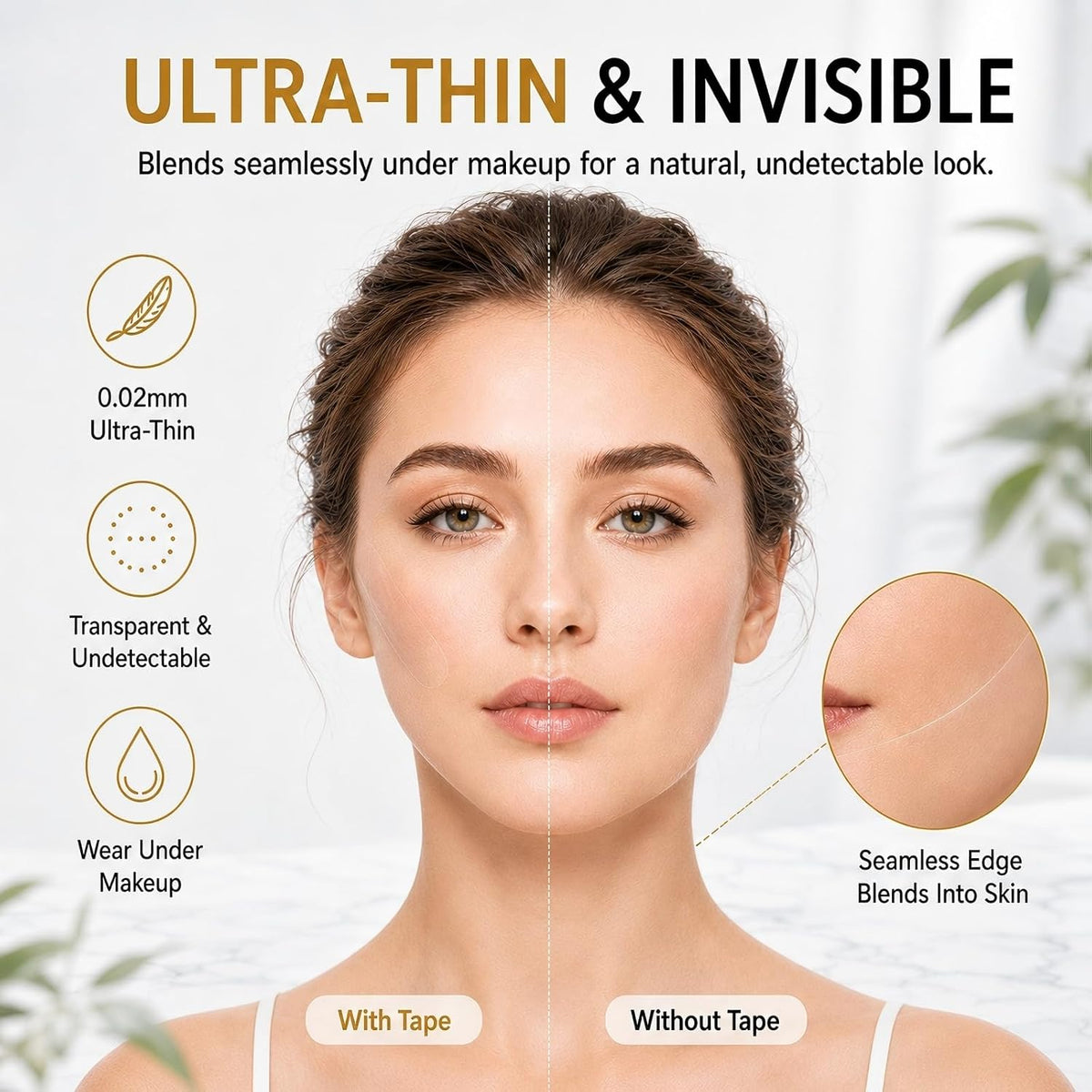 120 Pcs Invisible Face Lifting Tape - Adults' Instant V-Line Jawline