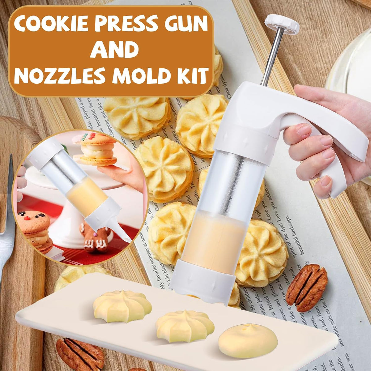 Cookie Press Kit, Spritz Cookie Press, Cookies Maker