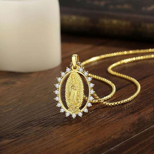 Virgen de Guadalupe Necklace for Women – Virgin Mary Necklace